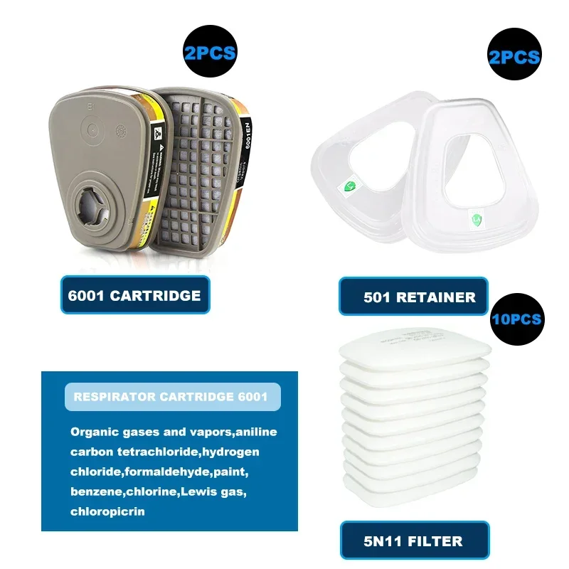 6001 6006 Cartuccia Respirator - Dust Mask Construction recensione e prezzo